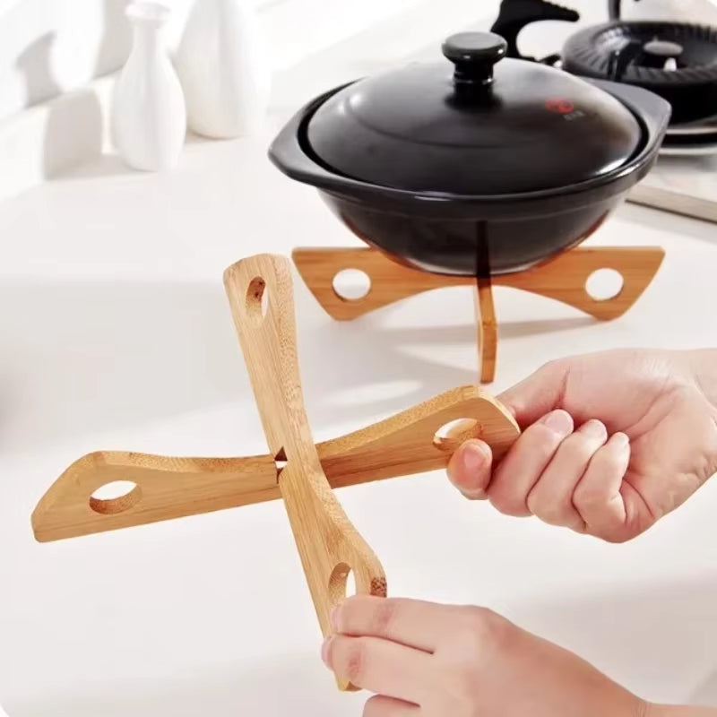 Bamboo Heat Resistant Pan Mats Removable Pot Mat Holder Kitchen Cooking Insulation Pad Bowl Cup Coasters