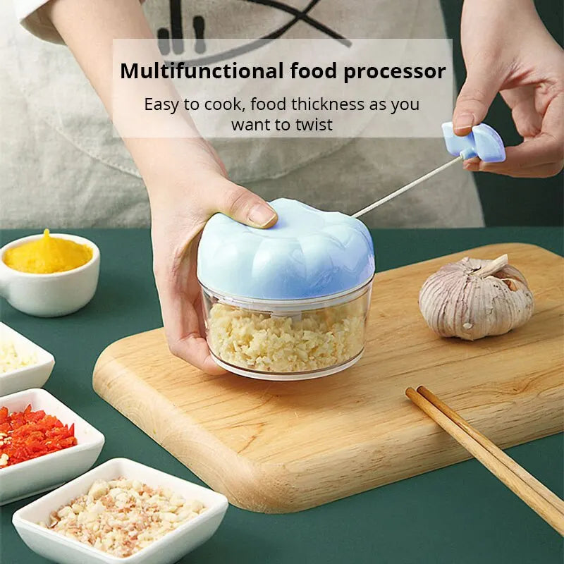 1Pc Blue/Pink Manual Garlic Masher Hand Pull Kitchen Household Type Garlic Blender Braised Minced Garlic Kitchen Gadgets