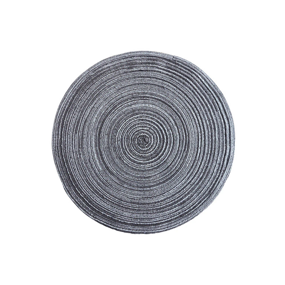 4Pcs round Table Mat Woven Ramie Placemats anti Slip Dining Table Mats Non-Slip Tableware Bowl Pads Kitchen Drink Cup Coasters