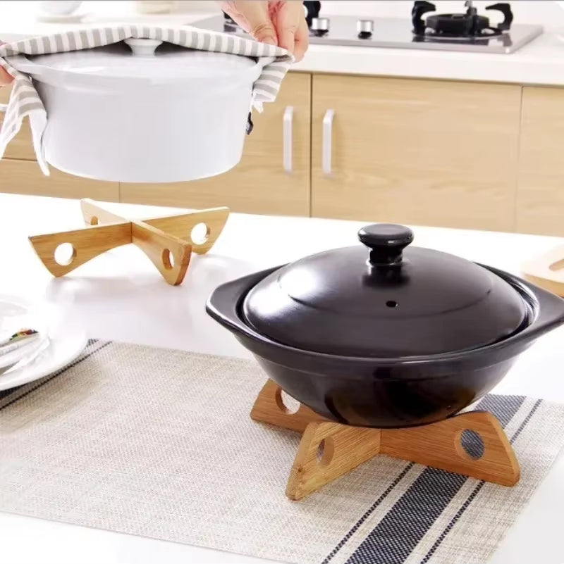 Bamboo Heat Resistant Pan Mats Removable Pot Mat Holder Kitchen Cooking Insulation Pad Bowl Cup Coasters