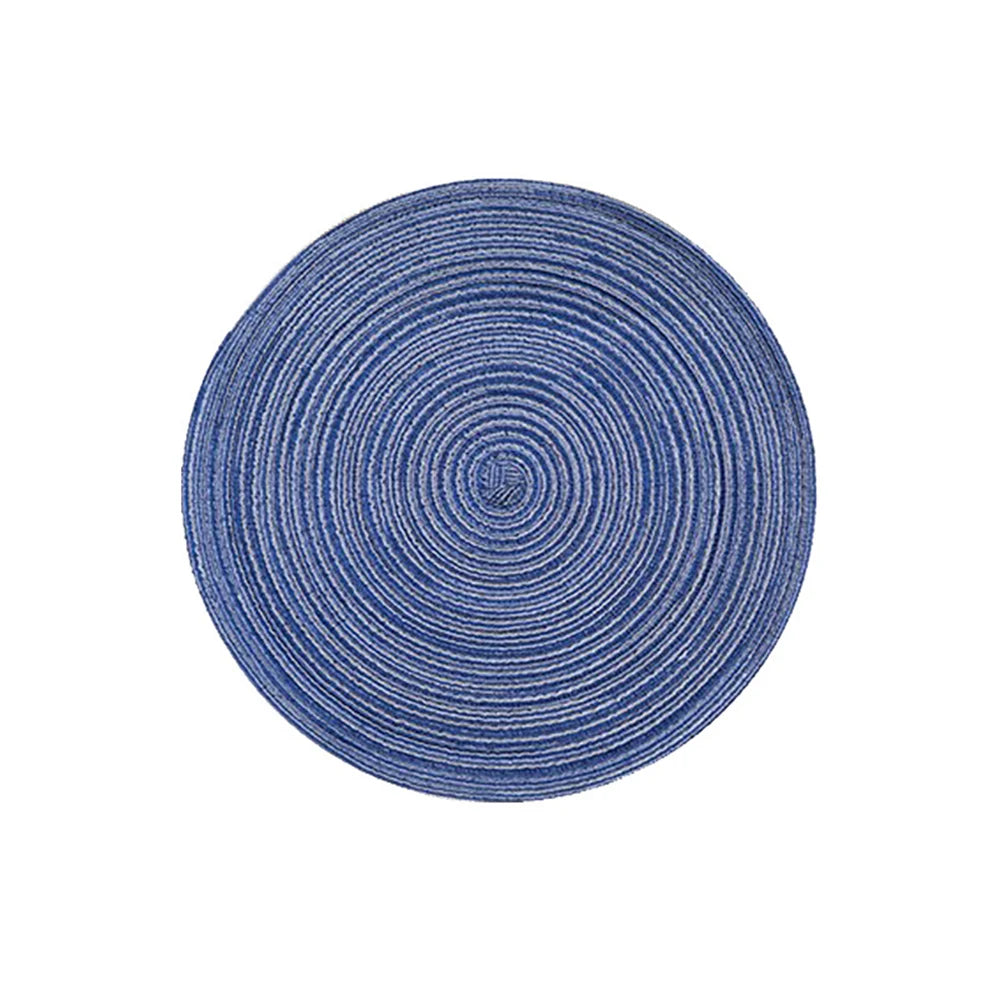 4Pcs round Table Mat Woven Ramie Placemats anti Slip Dining Table Mats Non-Slip Tableware Bowl Pads Kitchen Drink Cup Coasters