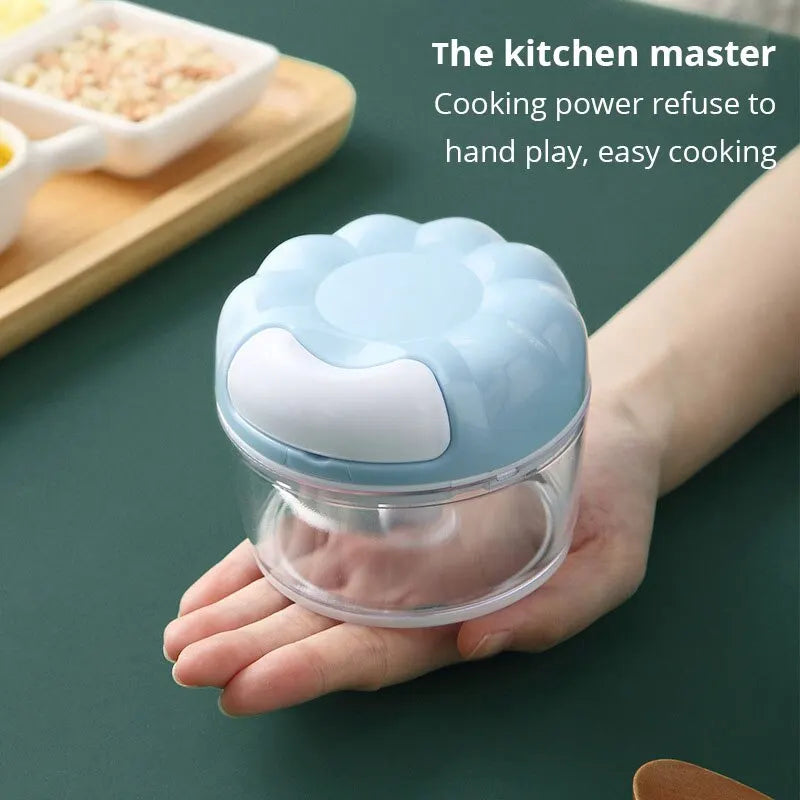 1Pc Blue/Pink Manual Garlic Masher Hand Pull Kitchen Household Type Garlic Blender Braised Minced Garlic Kitchen Gadgets