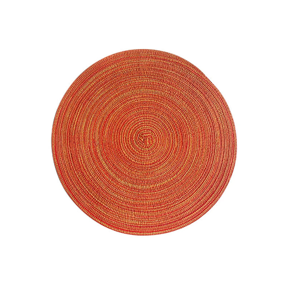 4Pcs round Table Mat Woven Ramie Placemats anti Slip Dining Table Mats Non-Slip Tableware Bowl Pads Kitchen Drink Cup Coasters