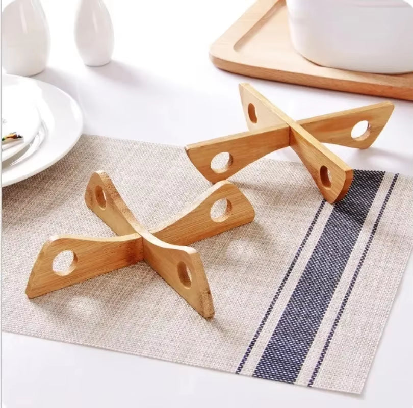 Bamboo Heat Resistant Pan Mats Removable Pot Mat Holder Kitchen Cooking Insulation Pad Bowl Cup Coasters