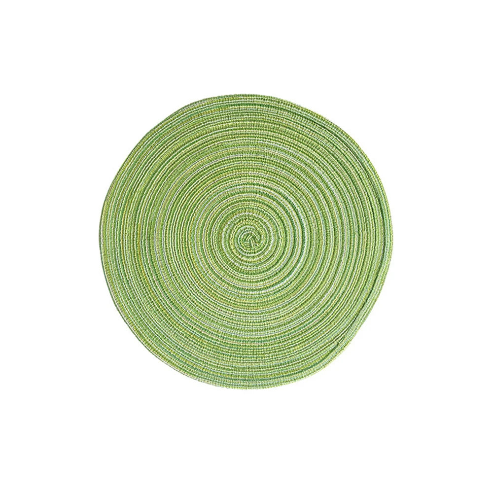 4Pcs round Table Mat Woven Ramie Placemats anti Slip Dining Table Mats Non-Slip Tableware Bowl Pads Kitchen Drink Cup Coasters