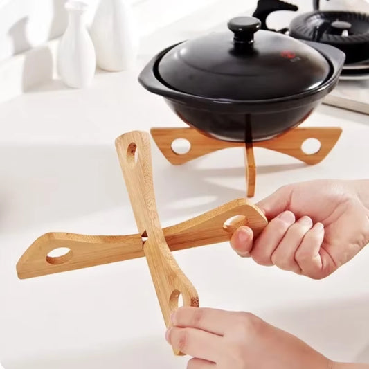 Bamboo Heat Resistant Pan Mats Removable Pot Mat Holder Kitchen Cooking Insulation Pad Bowl Cup Coasters